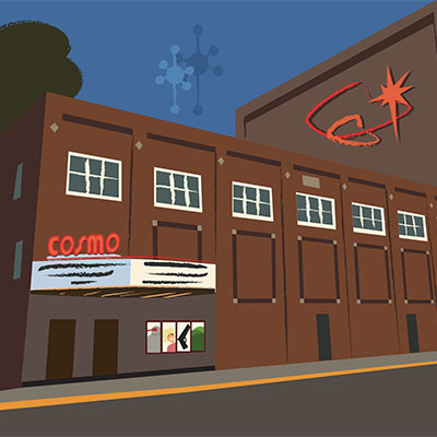 "Future Merrill 2" postcard series for promoting Merrill, WI, Illustrator - Design, Design Direction
